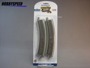 BACHMANN E-Z TRACK HO 15" RADIUS CURVES (4) nickel silver roadbed BAC44505 NEW - Picture 1 of 2