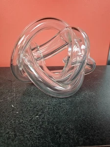 SKLO glass knot art glass signed - Picture 1 of 6
