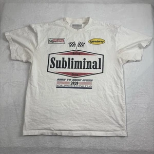 Pacsun Subliminal 2020 Racing Team White SS Graphic Shirt Herren XL Fleck - Bild 1 von 8