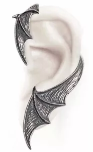 A Night With Goethe Left Ear Wrap, Earring, Bat Wing, Gothic, Alchemy England - Picture 1 of 6