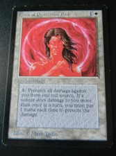 CIRCLE OF PROTECTION RED : MTG : BETA : 1993 : NEAR MINT : SEE PHOTO'S