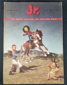 Jr. Language & Arts Children's Magazine March 1948 Cowboys & Indians Cover - Bild 1 von 2