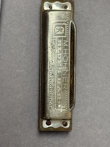 Vintage Antique Hohner Marine Band Blues Harp #1896 D Gold Tone Harmonica 2567 - Picture 1 of 5