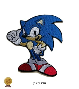 Camiseta vaquera Sonic the Hedgehog parche de hierro costura para videojuego insignia bordada - Imagen 1 de 2