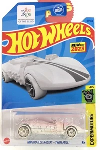 Hot Wheels HW Braille Racer - Twin Mill White #85 2023 Braille Writing for Blind - Picture 1 of 5