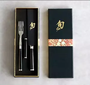 Kai Shun Classic Steak Knife and Fork Set Damascus Made In Japan With Box New - Picture 1 of 7