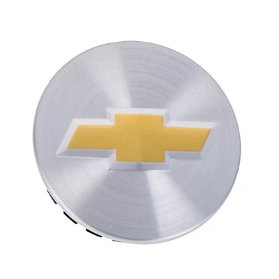 Tapa central de cubo de rueda plateado con pajarita dorada Chevrolet 9597550 2005-2016 nuevo fabricante de equipos originales Foto 1 de 4