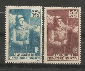 Francia #B71-72 como nuevo, bisagra ligera de goma original - Imagen 1 de 1