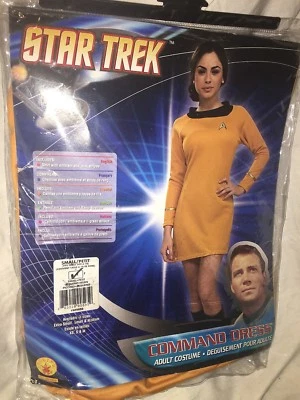 Rubies Adult Womens Star Trek Gold Command Dress Costume Small 6-10 New - Image 1 of 2
