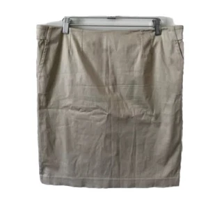 Tristan Taupe Cotton Khaki Slim fit Pencil Skirt Size 12 - Picture 1 of 11