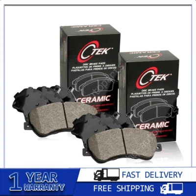 Juego de 2 pastillas de freno de cerámica delanteras + traseras centradas para Subaru Baja 2003 2004 2005 2006 Foto 1 de 4