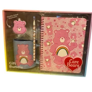 Care Bears Pink Notebook Gift Bundle Set W/ Keychain + Pen Stationery Collection - Picture 1 of 6