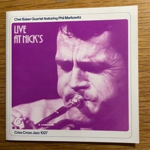 Chet Baker Quartet – Live At Nick's / Criss Cross Records CD New - Picture 1 of 1