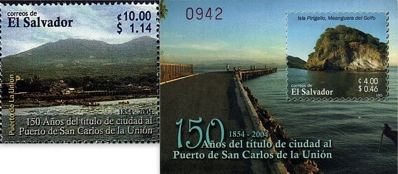 EL SALVADOR PUERTO de SAN CARLOS de la UNION Sc 1619-1620 MNH 2005 - Imagem 1 de 1