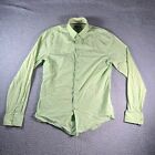 Express 1MX Dress Shirt Mens 14 Lime Green Button Up Long Sleeve Casual