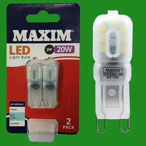 4x 2W (=20W) LED G9 Capsule 6500K Daylight Light Bulb Replacement Halogen Lamp - Picture 1 of 3