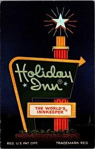 Postal Bloomington Indiana con gran letrero de Holiday Inn - Imagen 1 de 2