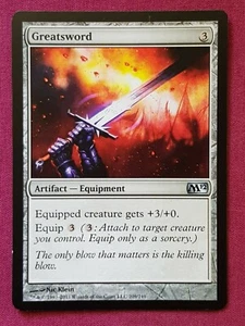 Magic The Gathering 2012 CORE SET M12 GREATSWORD artifact card MTG - Picture 1 of 2