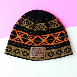 LRG Lift Research Group Beanie Geometric Black Winter Knit Hat Vintage Y2K - Picture 1 of 16