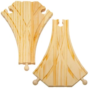 Holzeisenbahn Weiche 2 STÜCK DOPPELPACK kompatibel zu Brio Eichhorn IKEA Thomas - Bild 1 von 6
