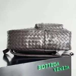 Bottega Veneta Intrecciato Leather Backpack – Medium, Brown, Suede Lining - Picture 1 of 9