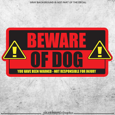 Beware Of Dog / Sticker / Caution / Warning / Door / Attention / Animal / Vinyl • 4.51€