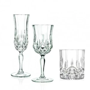 Set 18 Pezzi 6 Calici Vino 6 Calici Flute + 6 Bicchieri Acqua in Vetro Opera RCR - Foto 1 di 1