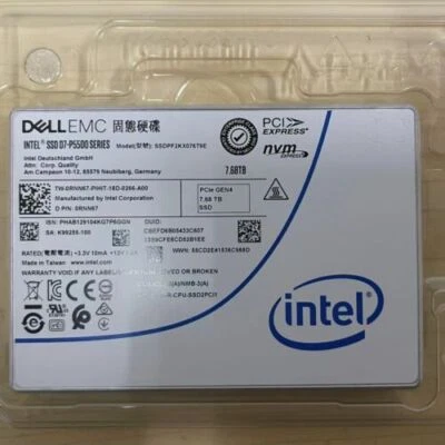 DELL INTEL D7 P5500 SERIES 7.68TB PCIE GEN4 SSD SSDPF2KX076T9E - Image 1 of 2
