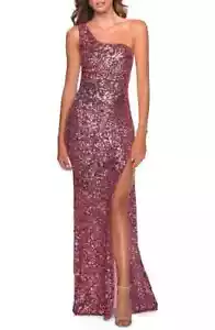 La Femme 28596 einschulteriges Paillettenkleid Gr. 6 rosa HERR $ 398 - Bild 1 von 2