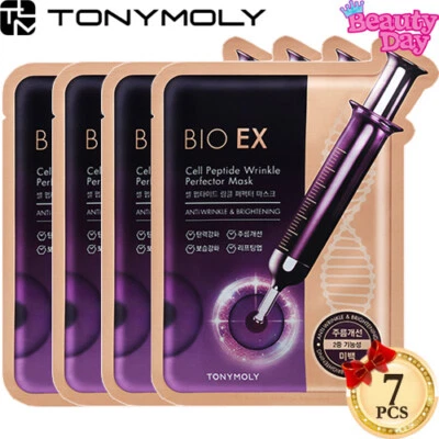 TONYMOLY Bio EX Cell Peptide Wrinkle Perfector Mask 30g x 7pcs Korean Cosmetics - Image 1 of 3