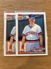 (2) 1991 Topps Jerry Don Gleaton #597 TIGERS-40 YEARS OF BASEBALL