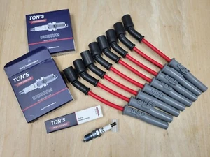 MSD 32819 CHEVY LS1 LS2 LS3 LS6 RACING WIRES & Ton's IRIDIUM SPARK PLUGS Combo - Picture 1 of 3