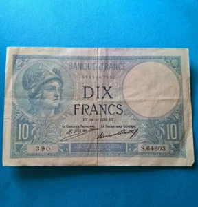BILLET 10 FRANCS MINERVE 1932 / French Money - Foto 1 di 2