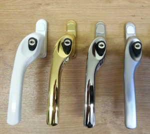 HIGH SECURITY ERA CRANKED WINDOW HANDLE Espag Offset Locking/Lock  uPVC / Wood - Picture 1 of 9