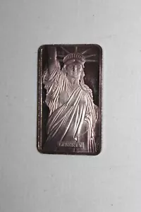 1982 Johnson Matthey (JM) MTB LIBERTY .999 Fine Silver Bar 1 OZ Purple Tone - Picture 1 of 2
