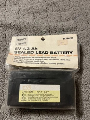 Batería de plomo sellada Hobbico 6v 1,3 Ah Foto 1 de 2