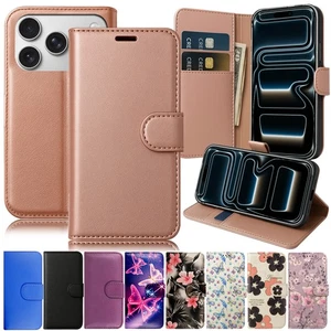 Hülle für iPhone 17 Pro Max 17 Air 17 Plus Leder Flip Wallet Handyhülle - Bild 1 von 11
