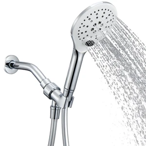 Handheld Shower Head with 59" Hose Chrome Detachable Shower Head Adjustable B... - Picture 1 of 7