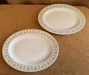 13" Royal Doulton Samarra set of 2 Serving Platter plate vintage ceramic oval - Picture 1 of 2