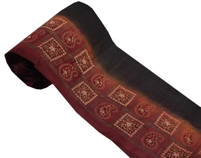 Sushila Vintage Granate Sari Borde Artesanía India Costura Borde A Mano Cuentas Encaje Foto 1 de 4