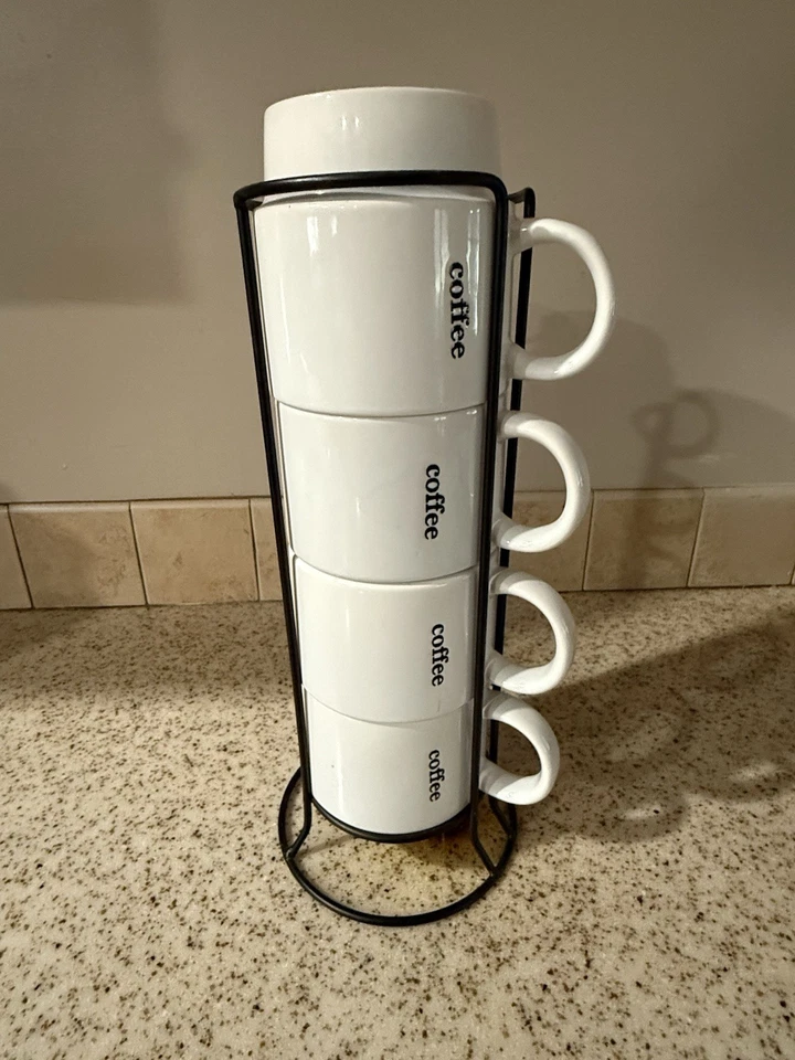 Conjunto de 4 canecas/copos de café empilháveis Signature "Coffee Break" - Imagem 1 de 2