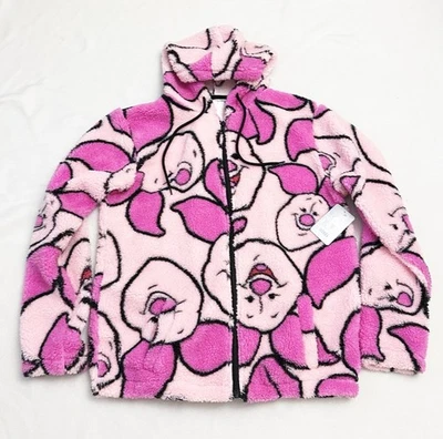 NEW Piglet Winne the Pooh All Over Print Sherpa Full Zip Fleece Disney Jacket - Image 1 of 4