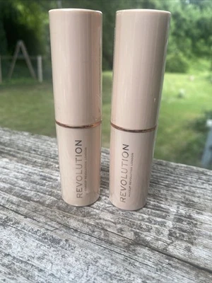 Pack of 2 Makeup Revolution Beauty Fast Base Stick Foundation F9 New Stocking - Image 1 of 3
