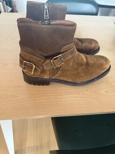 BELSTAFF Trailmaster Buckle-Embellished Suede Boots 43 - Picture 1 of 6