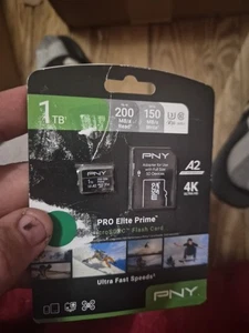 NEW PNY 1TB PRO Elite Prime C10 U3 V30 A2 microSDXC Flash Memory Card MICRO SSD - Picture 1 of 3