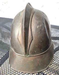 Uralter Messing Feuerwehr Helm mit Hersteller aus biberach um 1900 Deutschland - Bild 1 von 12