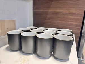 DENBY LANGLEY Jet Beaker Coffee Mugs 8969386 - Picture 1 of 6