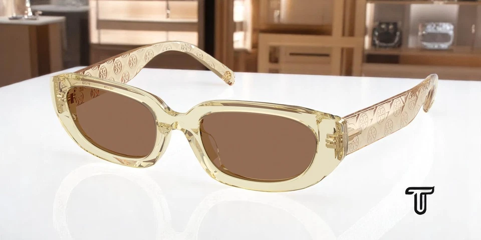 Очки солнцезащитные женские TORY BURCH TY7219U 202673 желтые коричневые 52 мм - Изображение 1 из 1