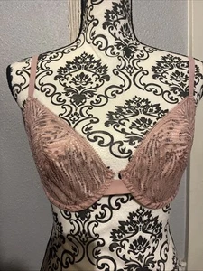 Victoria’s Secret Unlined Demi Bra Pink Lace 34D New - Picture 1 of 4