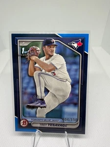 1st Bowman Draft 2024 #BD-92 Trey Yesavage Blue #/150 Toronto Blue Jays - Imagen 1 de 2